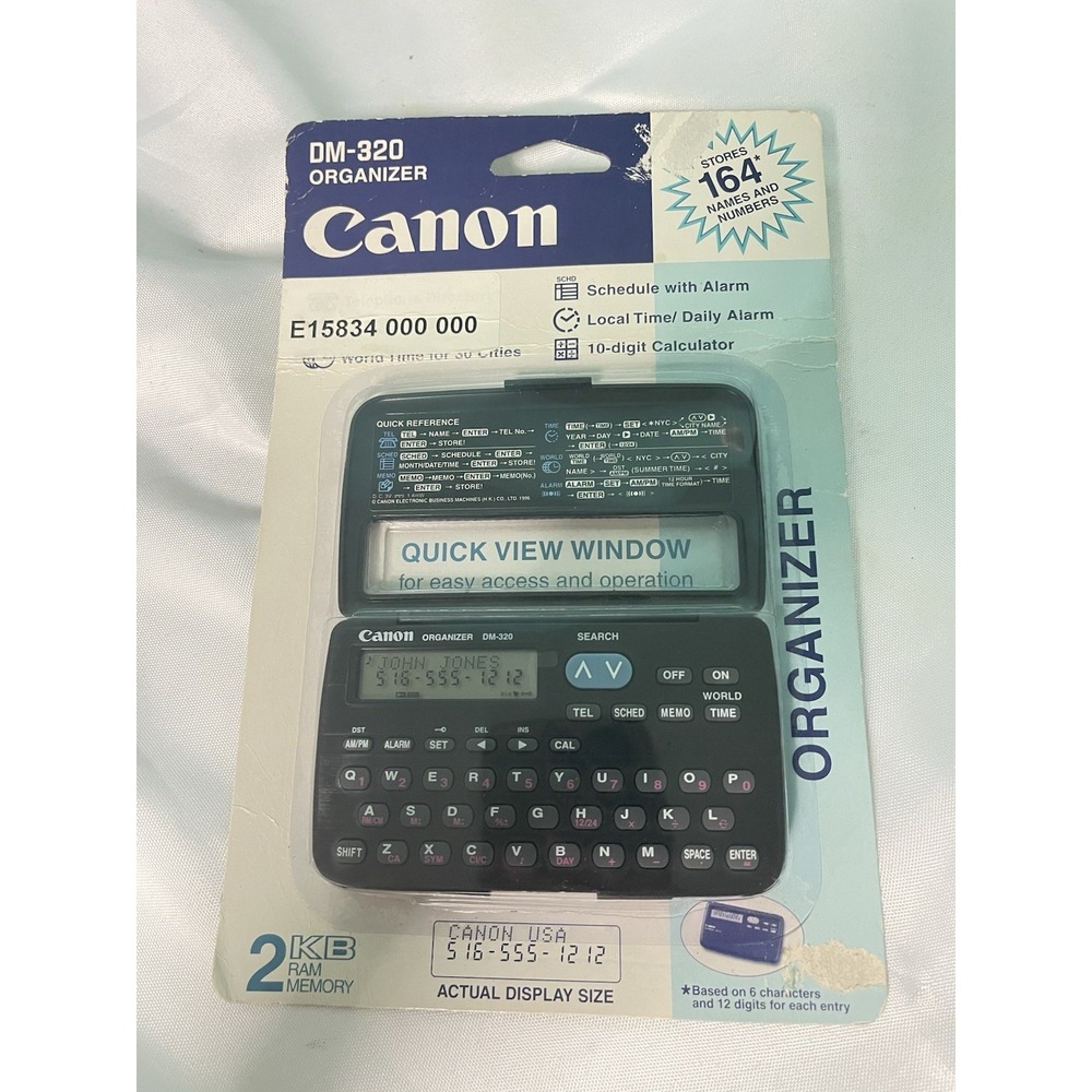 Canon DM-320 Electronic Organizer (E11-4820) Vintage‎ Tech, NIP New on Card